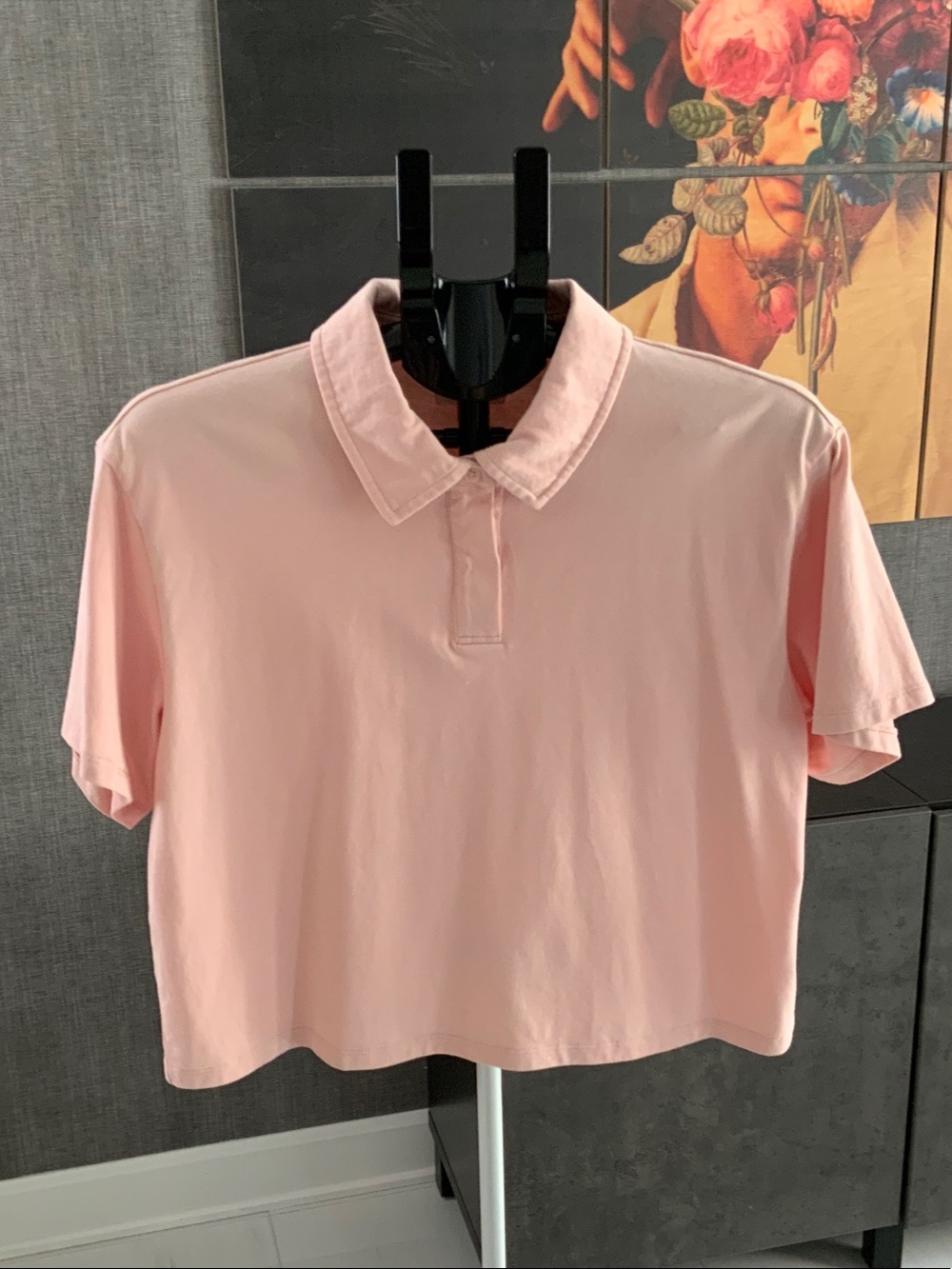 Hudson North Light Pink Short Polo Shirt L